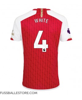 Günstige Arsenal Benjamin White #4 Heimtrikot 2023-24 Kurzarm